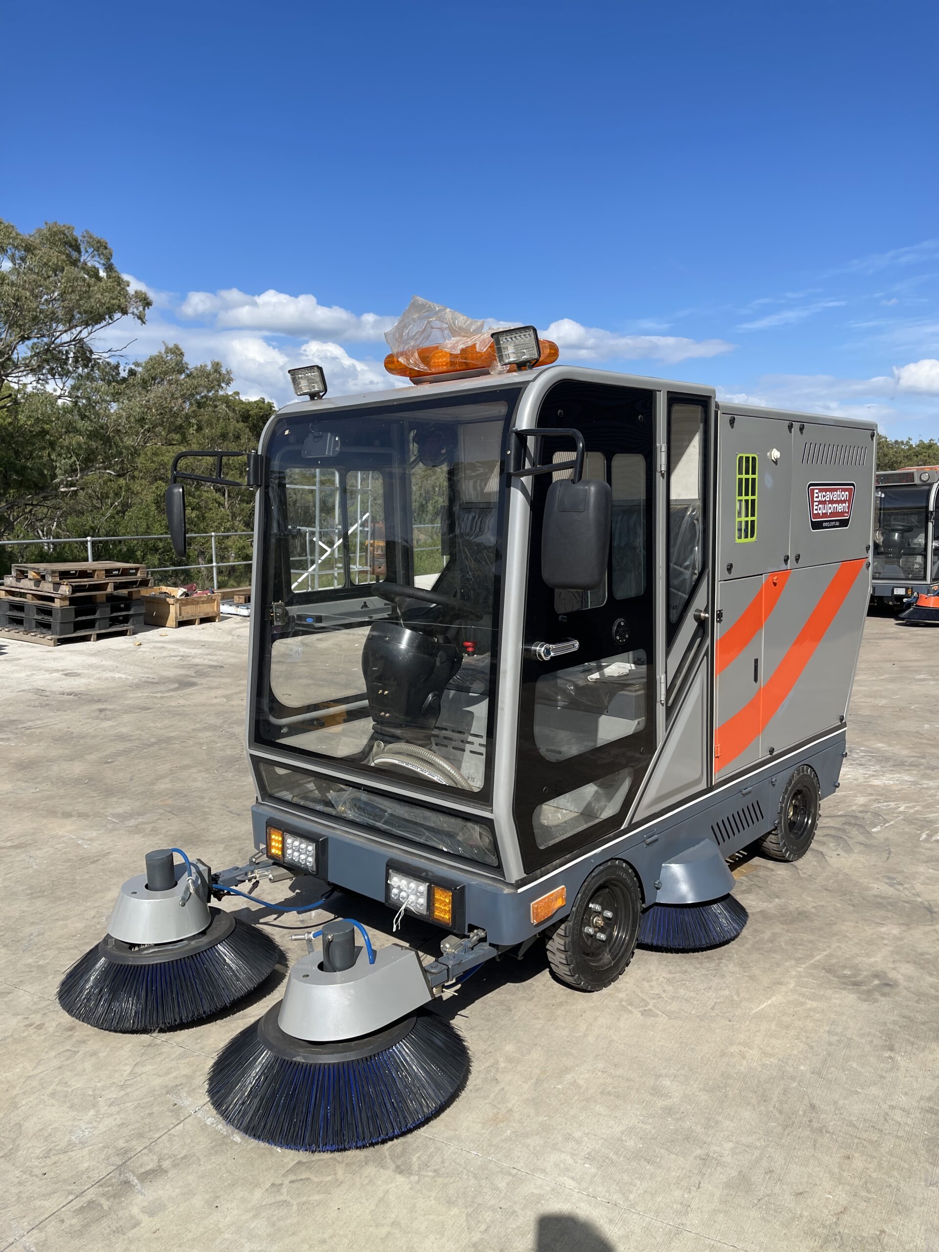 Fully Enclosed Electric Ride On Sweeper Model 2200 Excavation