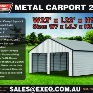 23ft x 22ft Garage / Carport