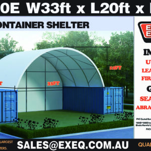 Heavy duty 20ft Container Shelter with End Wall