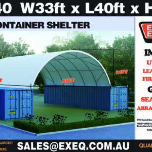 Heavy duty 40ft Container Shelter, No End Wall