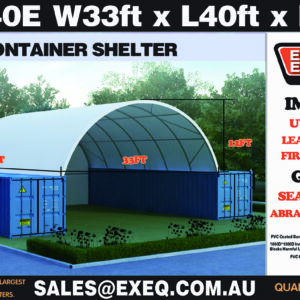 Heavy duty 40ft Container Shelter with End Wall