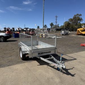 Galvanised Single Axle 7ft x 4ft Box Trailer with Cage