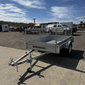 Galvanised Single Axle 8ft x 5ft Box Trailer with Cage