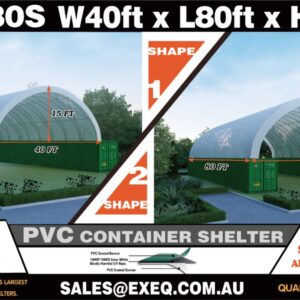 40ft x 80ft Container Shelter β Double Trussed